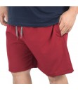 Short Bermuda Tactel Elastano Extra Grande Plus size Liso Vermelho